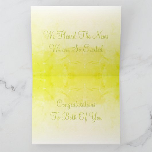 Herzlichen Glückwunsch an Sie beide Karte (Innenseite)