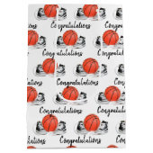 Herzlichen Glückwunsch an Sneakers und Basketball Mittlere Geschenktüte (Rückseite)