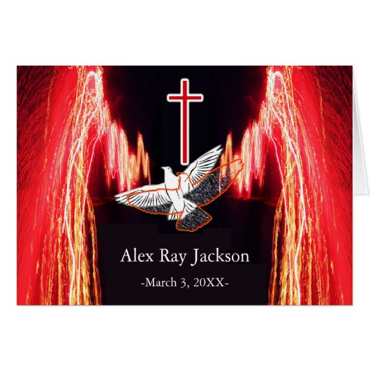 Herzlichen Glückwunsch an Taube und Feuer (Vorderseite (Horizontal))