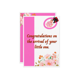 Herzlichen Glückwunsch anlässlich eines neuen Mädc Feiertagskarte