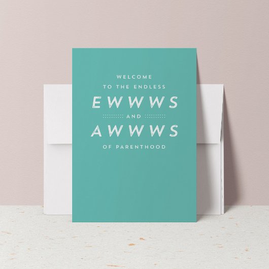 Herzlichen Glückwunsch aquamarine Grußkarte Karte