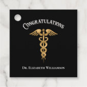 Herzlichen Glückwunsch Arzt Caduceus Geschenkanhänger (Vorderseite)