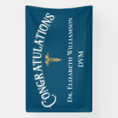 Herzlichen Glückwunsch Arzt für Tiermedizin Banner (Vertikal)