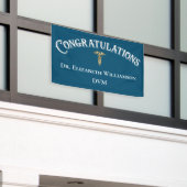 Herzlichen Glückwunsch Arzt für Tiermedizin Banner (Äußeres Gebäude)