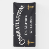Herzlichen Glückwunsch Ärztlicher Abschluss Banner (Vertikal)