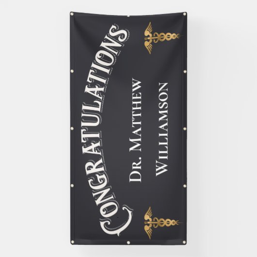 Herzlichen Glückwunsch Ärztlicher Abschluss Banner (Vertikal)