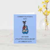 Herzlichen Glückwunsch Athletics Scholship Karte (Gelbe Blume)