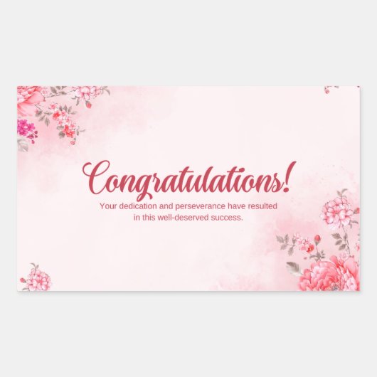 Herzlichen Glückwunsch Aufkleber (Vorderseite)