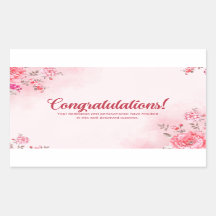 Herzlichen Glückwunsch Aufkleber