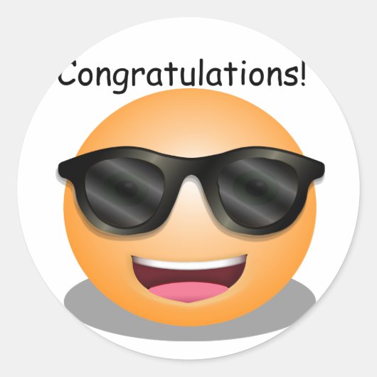 Herzlichen Glückwunsch! Aufkleber (Vorderseite)