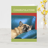 Herzlichen Glückwunsch Auftrag Gut gemacht Deutsch Karte (Gelbe Blume)