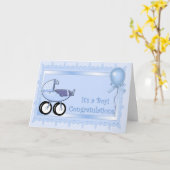 Herzlichen Glückwunsch Baby Boy Card Karte (Gelbe Blume)