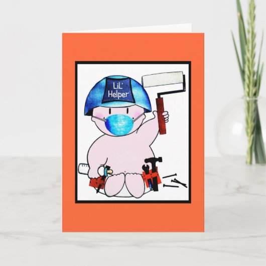 Herzlichen Glückwunsch Baby Boy ( Carpenter Theme Karte (Vorderseite)