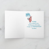 Herzlichen Glückwunsch Baby BOY FunTeddy Bären Bal Karte (Innenseite)