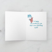 Herzlichen Glückwunsch Baby BOY FunTeddy Bären Bal Karte (Innenseite)