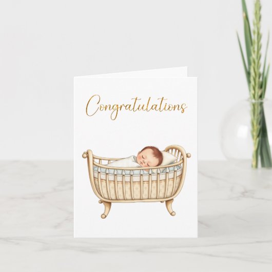 Herzlichen Glückwunsch Baby Card Karte (Vorderseite)