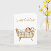 Herzlichen Glückwunsch Baby Card Karte (Gelbe Blume)