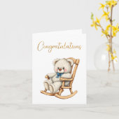 Herzlichen Glückwunsch Baby Card Karte (Gelbe Blume)