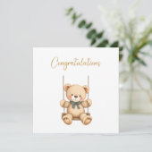 Herzlichen Glückwunsch Baby Card Karte (Stehend Vorderseite)