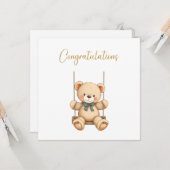 Herzlichen Glückwunsch Baby Card Karte (Vorderseite/Rückseite Beispiel)