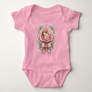Herzlichen Glückwunsch Baby Fee Mädchen Pink Rose Strampler