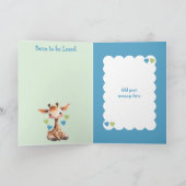 Herzlichen Glückwunsch, Baby niedliche Giraffe bla Karte (Innenseite)