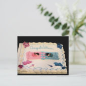 Herzlichen Glückwunsch Baby! Postkarte (Stehend Vorderseite)