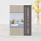 Herzlichen Glückwunsch Baby Sailor Karte (Gelbe Blume)