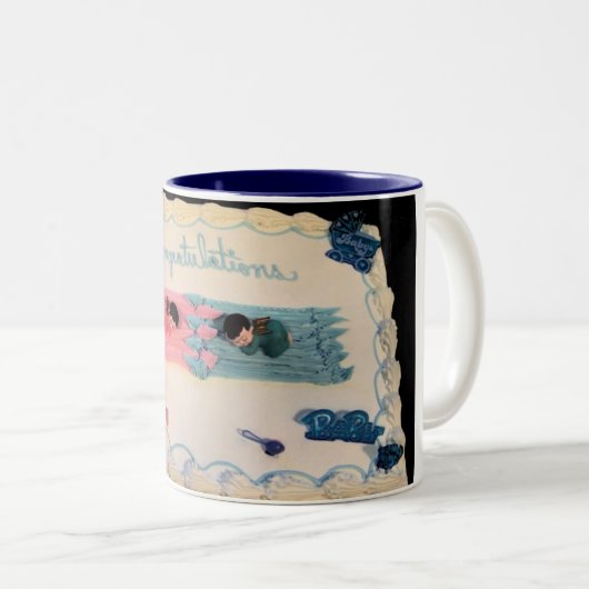 Herzlichen Glückwunsch Baby! Zweifarbige Tasse (VorderseiteRechts)