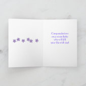 Herzlichen Glückwunsch Babyname Personalisiert grü Karte (Innenseite)