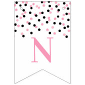 Herzlichen Glückwunsch Banner Pink Black Confetti (Dritte Fahne)