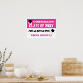 Herzlichen Glückwunsch Banner Poster Pink (Küche)