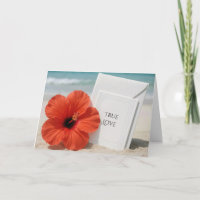 Herzlichen Glückwunsch Beach Hochzeit mit Hibiskus