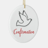 Herzlichen Glückwunsch Bejahung Taube mit Gold, Ro Keramikornament (Rechts)