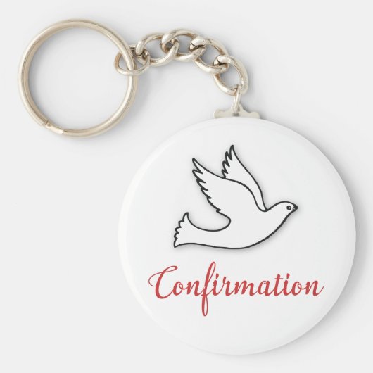 Herzlichen Glückwunsch Bejahung Taube mit Gold, Ro Schlüsselanhänger (Vorne)