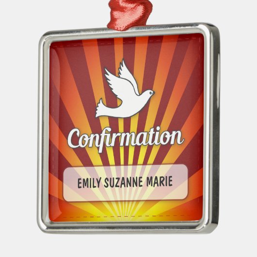 Herzlichen Glückwunsch Bejahung Taube mit Gold, Ro Silbernes Ornament (Links)