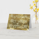 Herzlichen Glückwunsch Bejahung Typografie Golden Karte (Gelbe Blume)