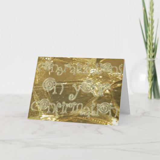 Herzlichen Glückwunsch Bejahung Typografie Golden Karte (Vorderseite)