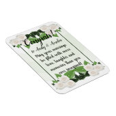 Herzlichen Glückwunsch Best Wishs White Roses Magn Magnet (Rechte Seite)