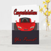 Herzlichen Glückwunsch bestanden Fahrprüfung Karte (Gelbe Blume)