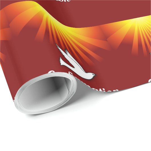 Herzlichen Glückwunsch Bestätigung Dove mit Gold/R Geschenkpapier (Rolleneckpunkt)