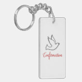 Herzlichen Glückwunsch Bestätigung Dove mit Gold/R Schlüsselanhänger (Vorderseite links)