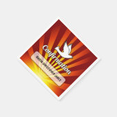 Herzlichen Glückwunsch Bestätigung Dove mit Gold R Serviette (Ecke)