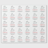 Herzlichen Glückwunsch Bestätigung Taube mit Rot Geschenkpapier (Flach)