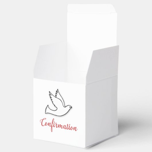 Herzlichen Glückwunsch Bestätigung Taube mit Rot Geschenkschachtel (Geöffnet)