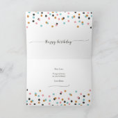 Herzlichen Glückwunsch Birthday Confetti Calligrap Karte (Innenseite)