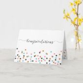 Herzlichen Glückwunsch Birthday Confetti Calligrap Karte (Gelbe Blume)