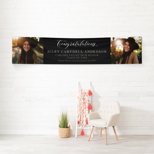 Herzlichen Glückwunsch bis zum Abschluss zwei Foto Banner (Insitu)