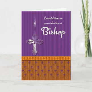 Herzlichen Glückwunsch Bischofsordung in Blended C Karte