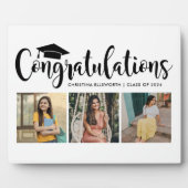 Herzlichen Glückwunsch Black 3 Foto 2025 Abschluss Fotoplatte (Vorderseite)